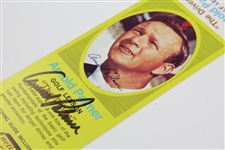 Circa 1966 Arnold Palmer Signed Action Cartridge Card Panel JSA #HH62489
