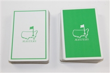 Two Masters Tournament Green & White Decks of Playing Cards - Used