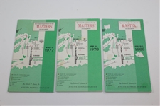 Nice (9) Masters Tournament Spectator Guides - 1977-78, 1980, 1984-85, 1987-90