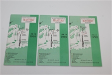 Nice (9) Masters Tournament Spectator Guides - 1977-78, 1980, 1984-85, 1987-90