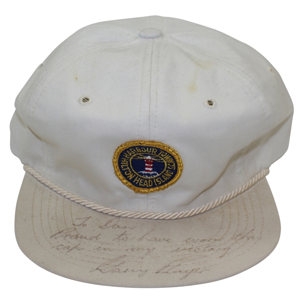 Gary Player Signed 1974 Masters Tournament Winning Worn Harbour Island Hat - Wow! JSA ALOA