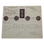 Harry Vardon Signed 1909 Personal H. Vardon - Golf Club & Ball Maker Letterhead JSA ALOA