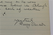 Harry Vardon Signed 1909 Personal 'H. Vardon - Golf Club & Ball Maker' Letterhead JSA ALOA