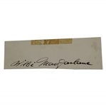Willie MacFarlane Signed Cut JSA ALOA