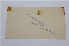 Jock Hutchison Signed 1959 Postcard JSA ALOA