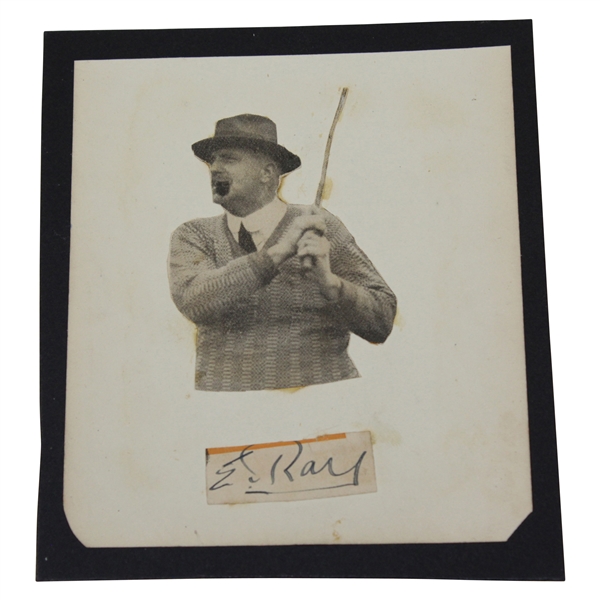 Edward Ted Ray Signed Cut on Matted Photo JSA ALOA