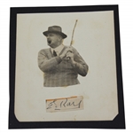 Edward Ted Ray Signed Cut on Matted Photo JSA ALOA