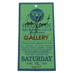 Payne Stewart Signed 1991 US Open at Hazeltine National GC Saturday Ticket #008327 JSA ALOA