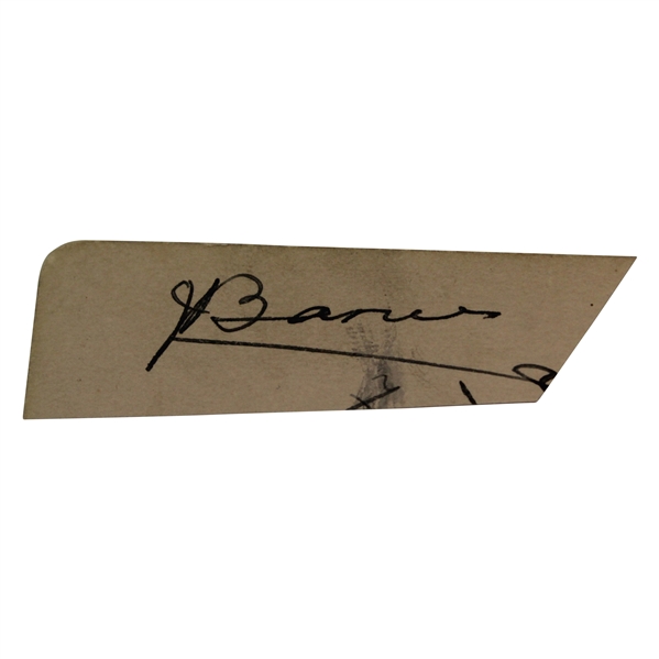 Jim Barnes Signed Cut JSA ALOA