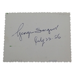 Geroge Sargent Signed Polaroid Dated July 22, 1956 JSA ALOA