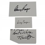 Gary Player, Billy Casper, & Tom Watson Signed 3x5 Cards JSA ALOA