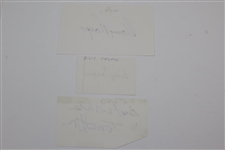 Gary Player, Billy Casper, & Tom Watson Signed 3x5 Cards JSA ALOA