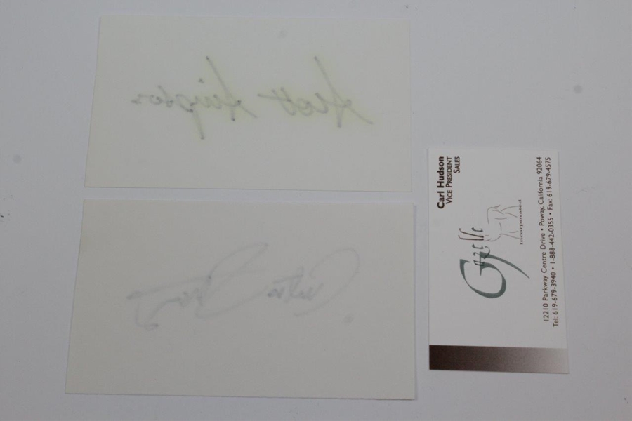 Scott Simpson, Steven Jones, & Curtis Strange Signed 3x5 Cards JSA ALOA