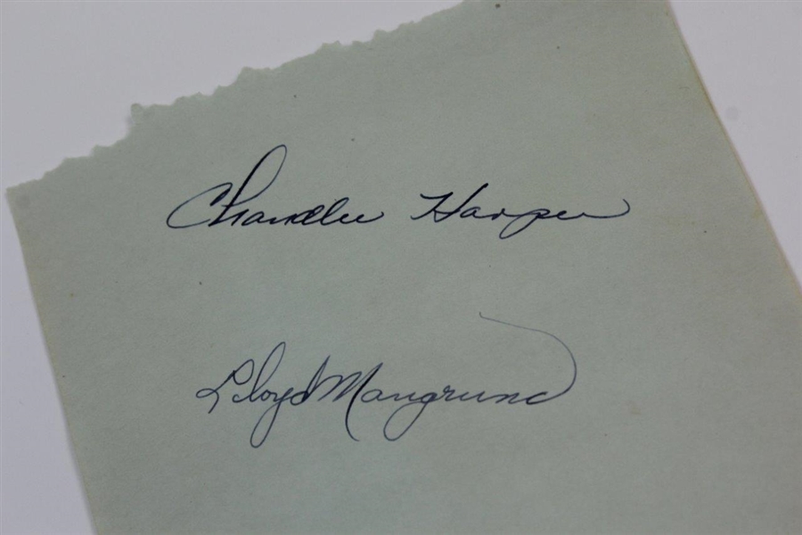 Lloyd Mangrum & Chandler Harper Signed Albuym Page - Dated June 1, 1952 JSA ALOA