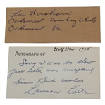 Lew Worsham & Laswon Little Signed Cards JSA ALOA