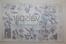 Tiger Woods, Rory, Sergio, & Field Signed 2018 Valspar Championship Flag JSA ALOA