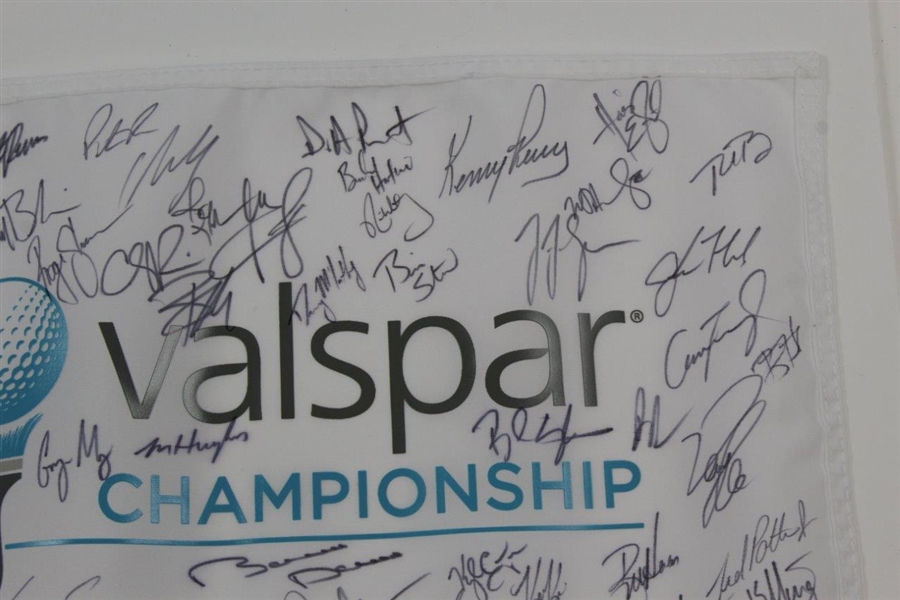 Jason Day, Louie, & Field Signed 2019 Valspar Championship Flag JSA ALOA