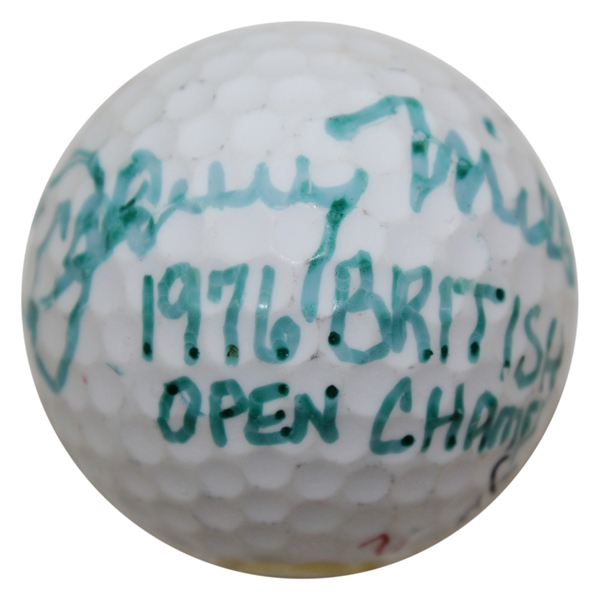 Johnny Miller Signed Titleist Golf Ball with '1976 British Open Champ' Notation JSA #E91709