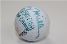 Johnny Miller Signed Titleist Golf Ball with '1976 British Open Champ' Notation JSA #E91709