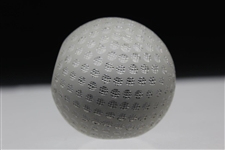 Tiffany & Co Luxury Leaded Crystal Art Glass Golf Ball Paperweight - Holes