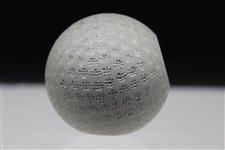 Tiffany & Co Luxury Leaded Crystal Art Glass Golf Ball Paperweight - Holes
