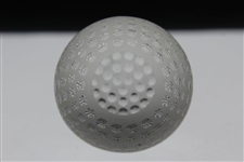 Tiffany & Co Luxury Leaded Crystal Art Glass Golf Ball Paperweight - Holes