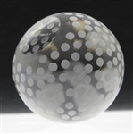 Tiffany & Co Luxury Leaded Crystal Art Glass Golf Ball Paperweight - Dots