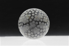 Tiffany & Co Luxury Leaded Crystal Art Glass Golf Ball Paperweight - Dots