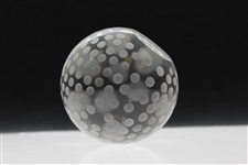 Tiffany & Co Luxury Leaded Crystal Art Glass Golf Ball Paperweight - Dots