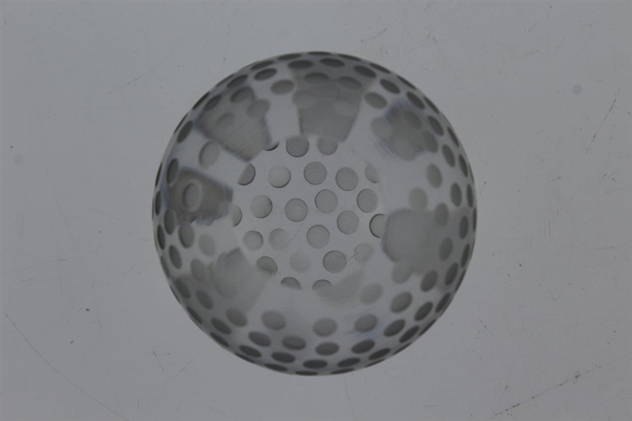 Tiffany & Co Luxury Leaded Crystal Art Glass Golf Ball Paperweight - Dots
