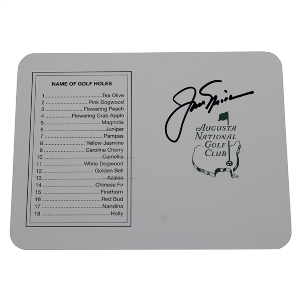Jack Nicklaus Signed Augusta National Golf Club Scorecard JSA #Q05615