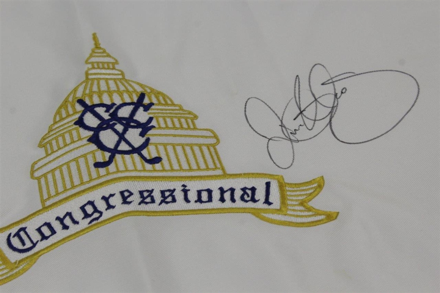 Rory Mcilroy Signed Congressional CC White Embroidered Flag JSA #CC99891