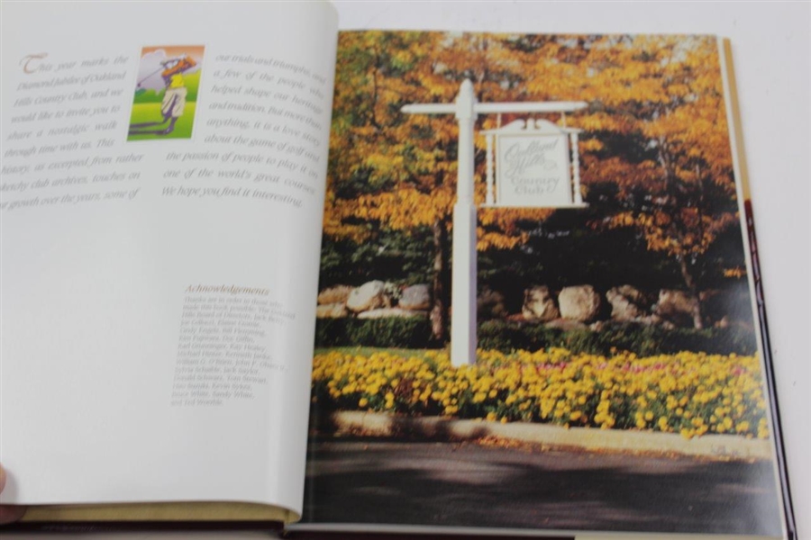 75 Years At Oakland Hills CC History Book With Letter From Author To Club President