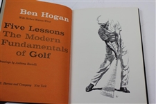 Ben Hogan Five Lessons Deluxe First Edition And A Letter From Ben To Members Of Merion