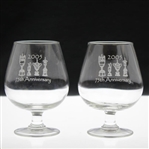 2005 Bobby Jones Grand Slam 75th Anniversary Snifter Glasses in Original Atlanta Athletic Club Case