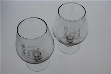 2005 Bobby Jones Grand Slam 75th Anniversary Snifter Glasses in Original Atlanta Athletic Club Case