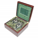 2005 Bobby Jones Grand Slam 75th Anniversary Snifter Glasses in Original Atlanta Athletic Club Case