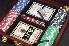 2010 AAC Fall Classic Club Special Playing Cards with Poker Chips & Dice in Original Cherry Wood Box