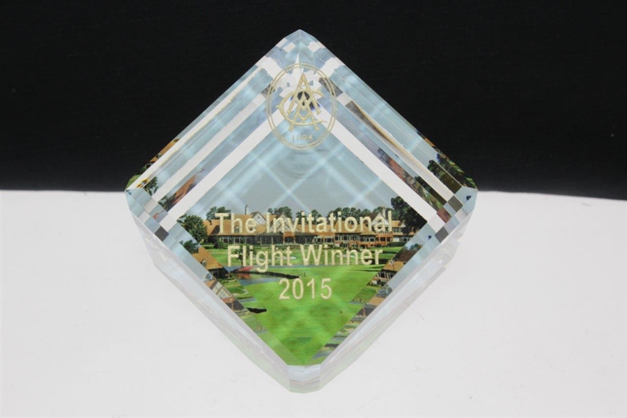 2015 Atlanta Athletic Club The Invitational Flight Winner Sterling Glass Cube