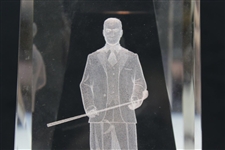 2002 Atlanta Athletic Club The Invitational Flight Winner Glass Bobby Jones Light Display Trophy