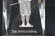 2002 Atlanta Athletic Club The Invitational Flight Winner Glass Bobby Jones Light Display Trophy