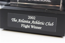 2002 Atlanta Athletic Club The Invitational Flight Winner Glass Bobby Jones Light Display Trophy