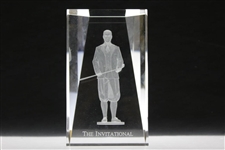 2002 Atlanta Athletic Club The Invitational Flight Winner Glass Bobby Jones Light Display Trophy