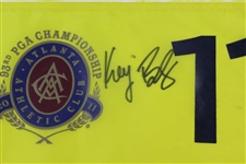 Keegan Bradley Signed 2011 PGA Championship at Atlanta Athletic Club Course Flag #11 JSA ALOA