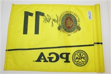 Keegan Bradley Signed 2011 PGA Championship at Atlanta Athletic Club Course Flag #11 JSA ALOA