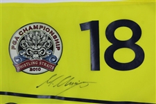 Martin Kaymer Signed 2010 PGA Championship at Whistling Straits Course Flag #18 JSA ALOA