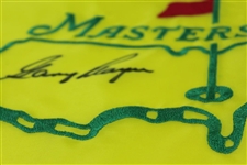 Gary Player Signed Undated Masters Embroidered Flag - Charles Coody Collection JSA ALOA