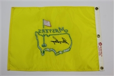 Gary Player Signed Undated Masters Embroidered Flag - Charles Coody Collection JSA ALOA