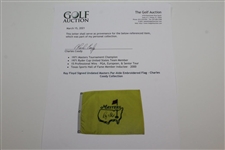 Ray Floyd Signed Undated Masters Par-Aide Embroidered Flag - Charles Coody Collection JSA ALOA