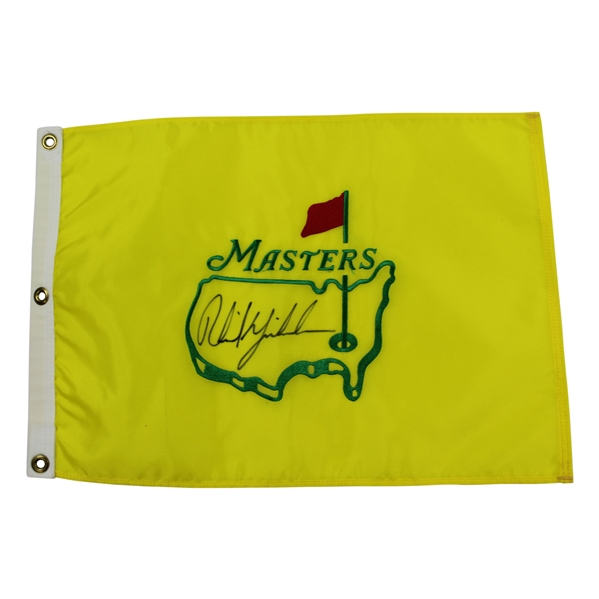 Phil Mickelson Signed Undated Masters Par-Aide Embroidered Flag - Charles Coody Collection JSA ALOA
